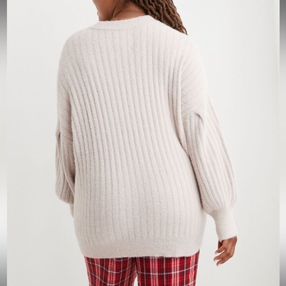 AERIE | Buttercream Soft Crew Tunic Sweater in Cappuccino | M - Picture 4 of 7